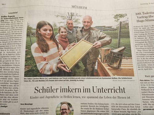 Pott-Biene in der WAZ
